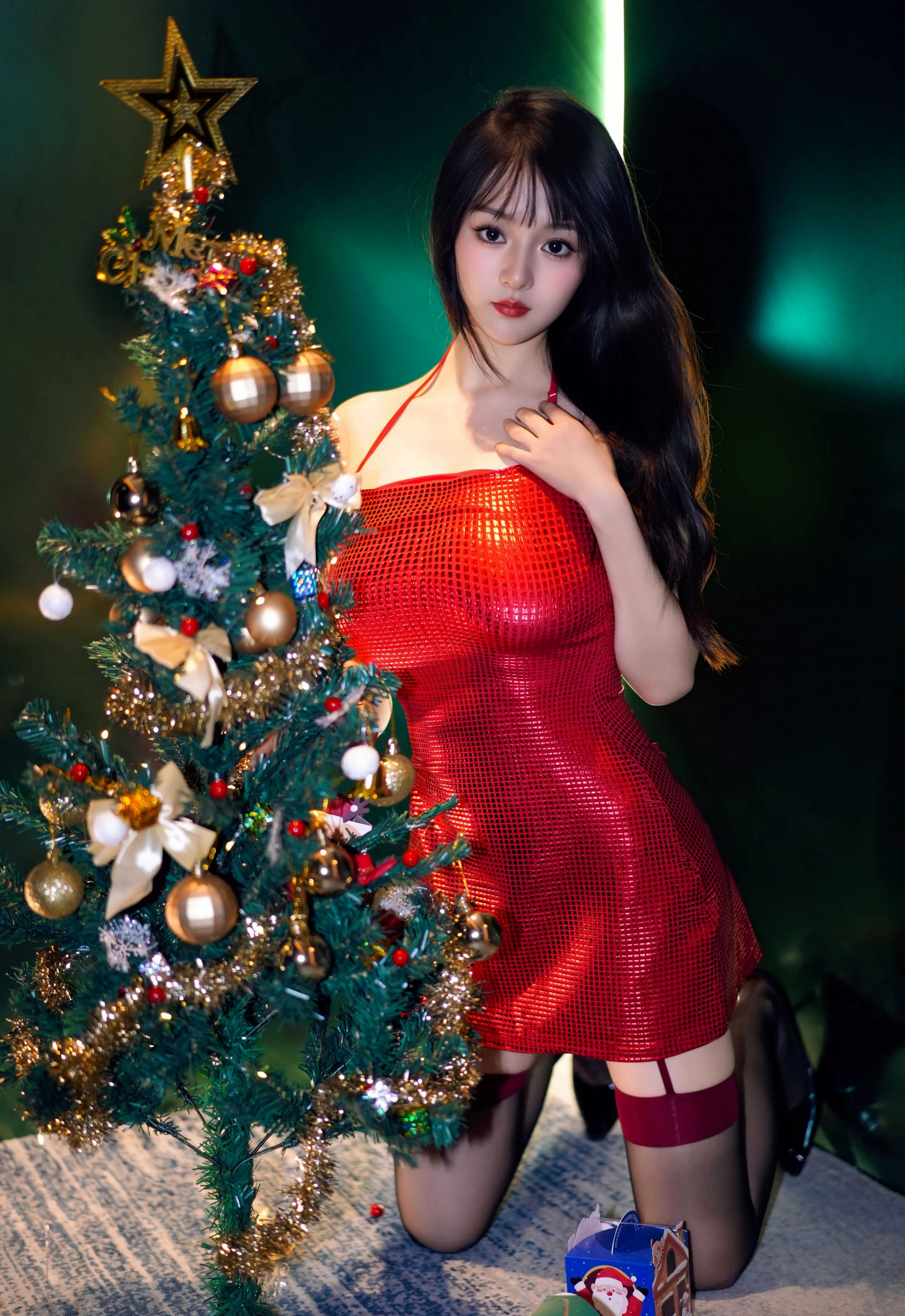 [YOUMI尤蜜荟] 2025.12.25 VOL.1193 沈南汐RuRu 红色连衣短裙 魅惑黑丝 性感写真 [74+1P]