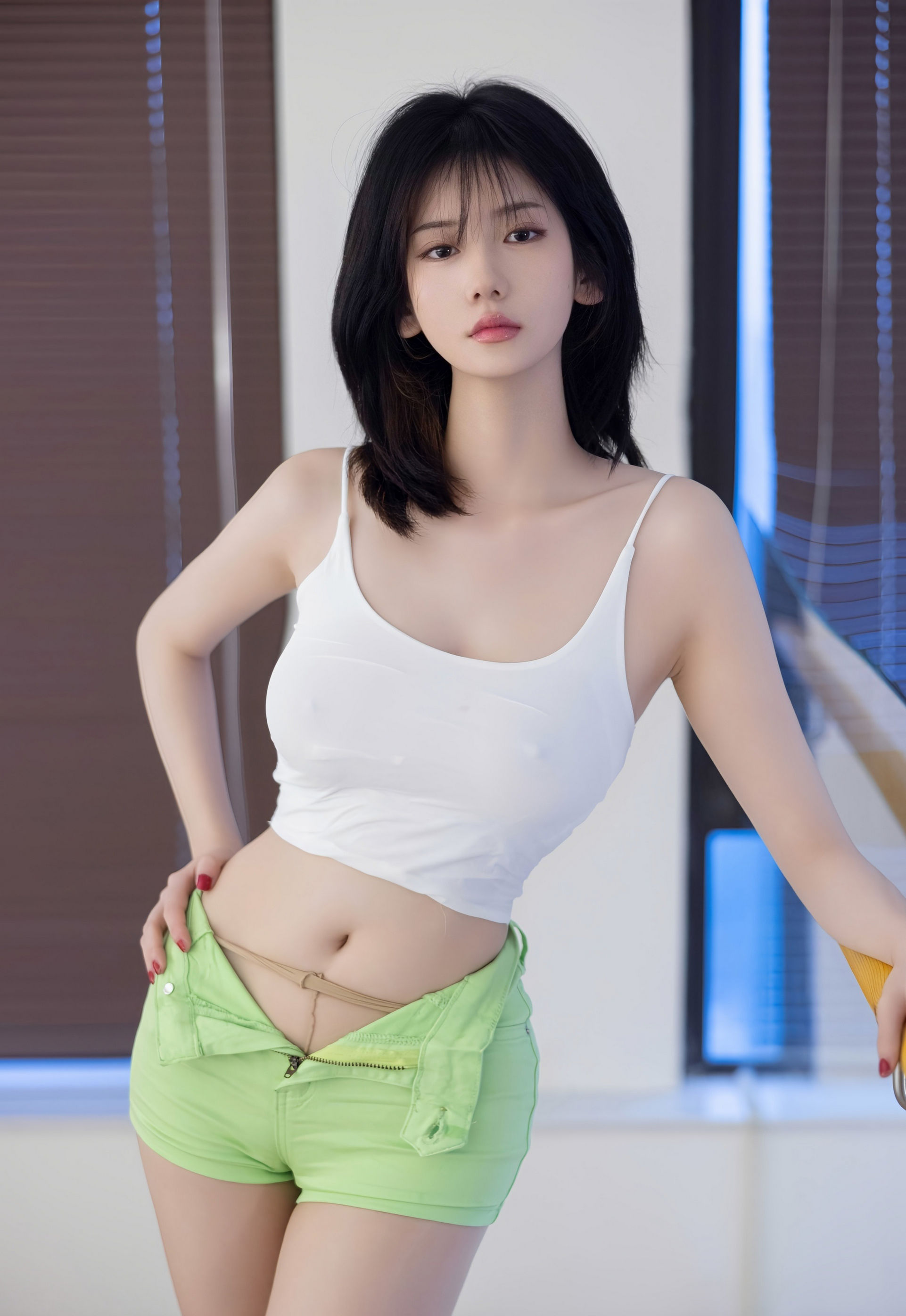 [XiuRen秀人网] 2026.01.23 No.11273 凌七七 浅绿色连衣短裤 灰色丝袜 性感写真 [85+1P]