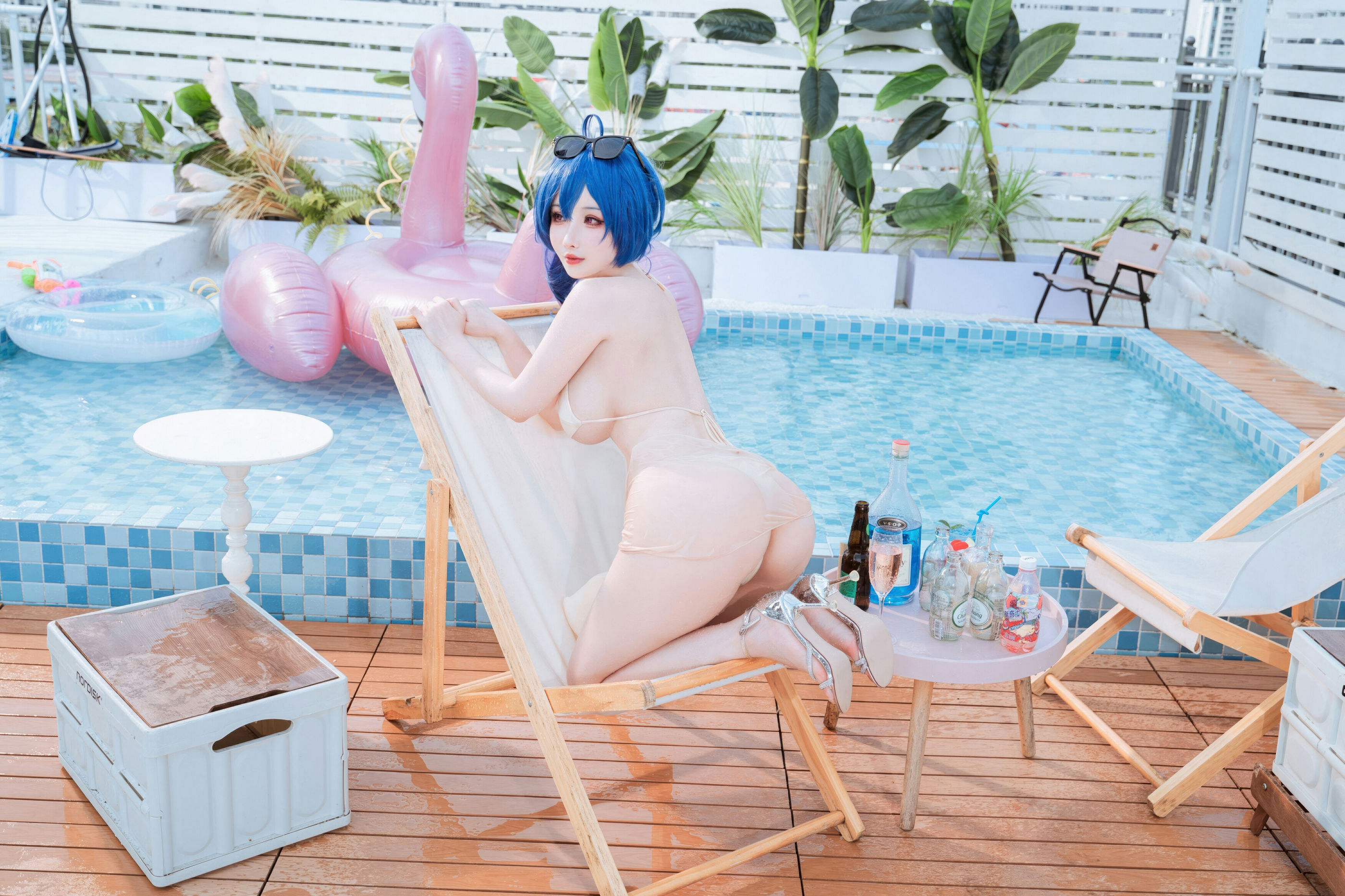 [COSPLAY]rioko凉凉子 – 圣路易斯 香槟色比基尼