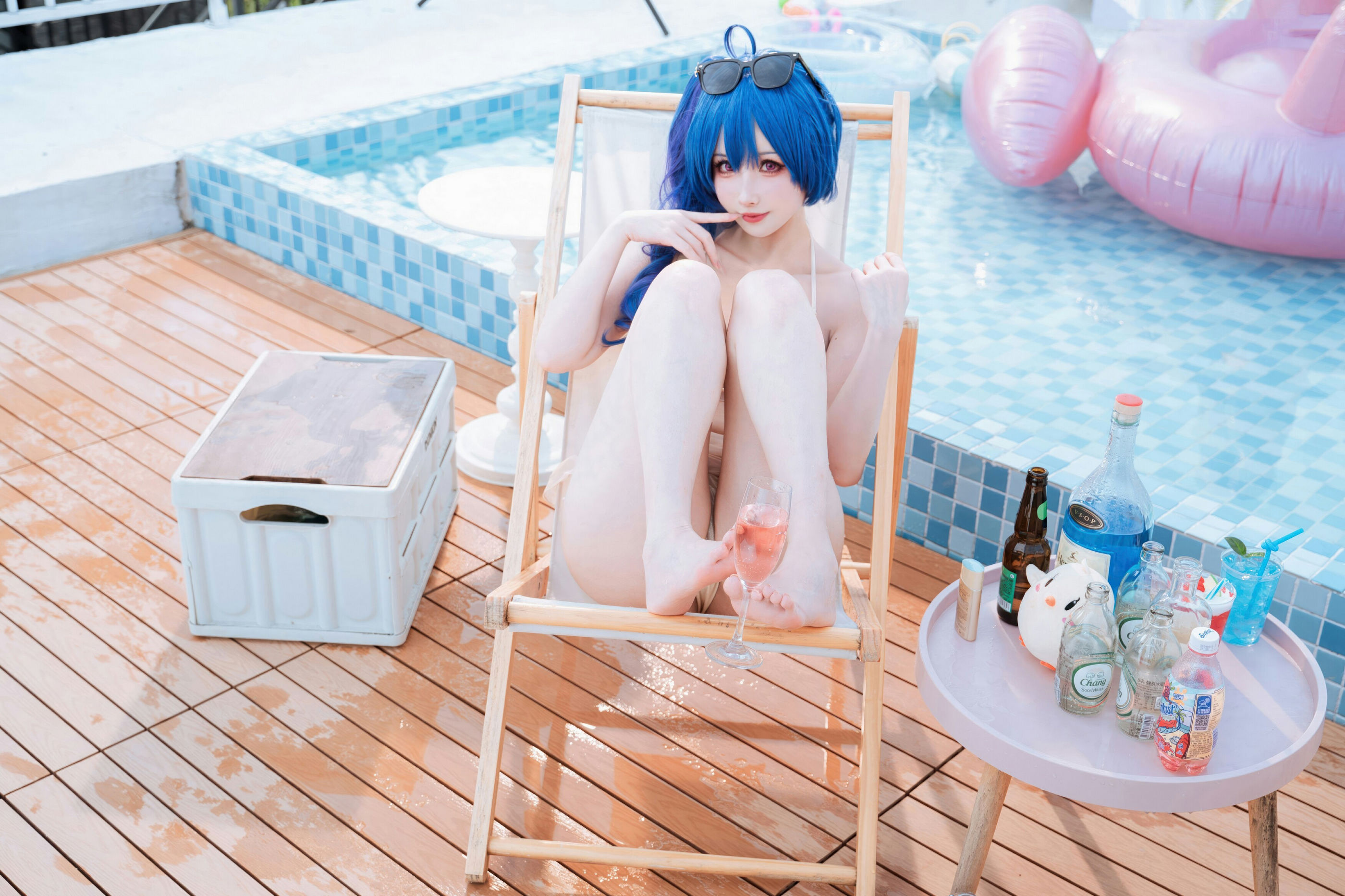 [COSPLAY]rioko凉凉子 – 圣路易斯 香槟色比基尼