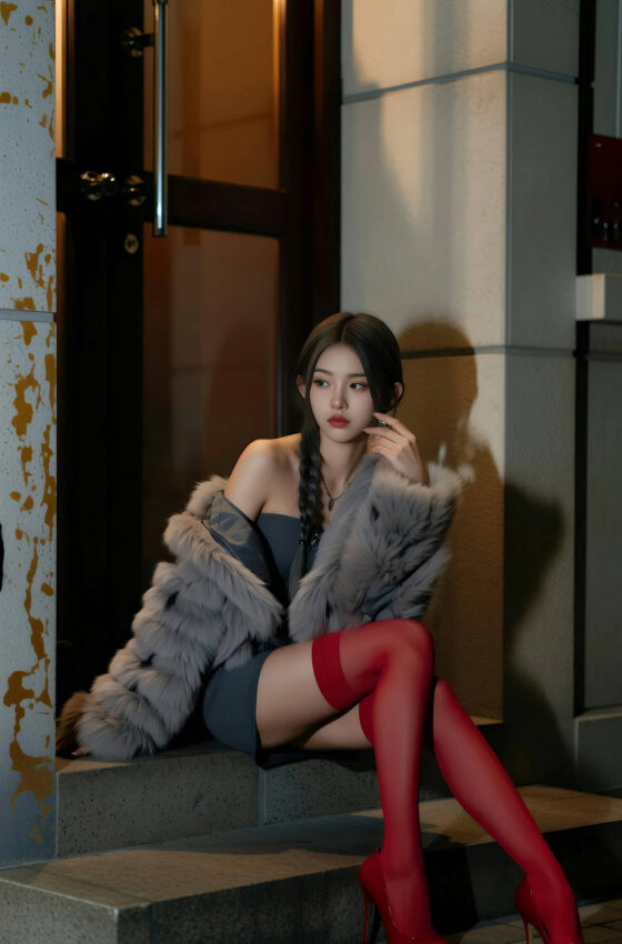 [AiGirl] 熙蕾学姐ruby 红色丝袜 [86P]