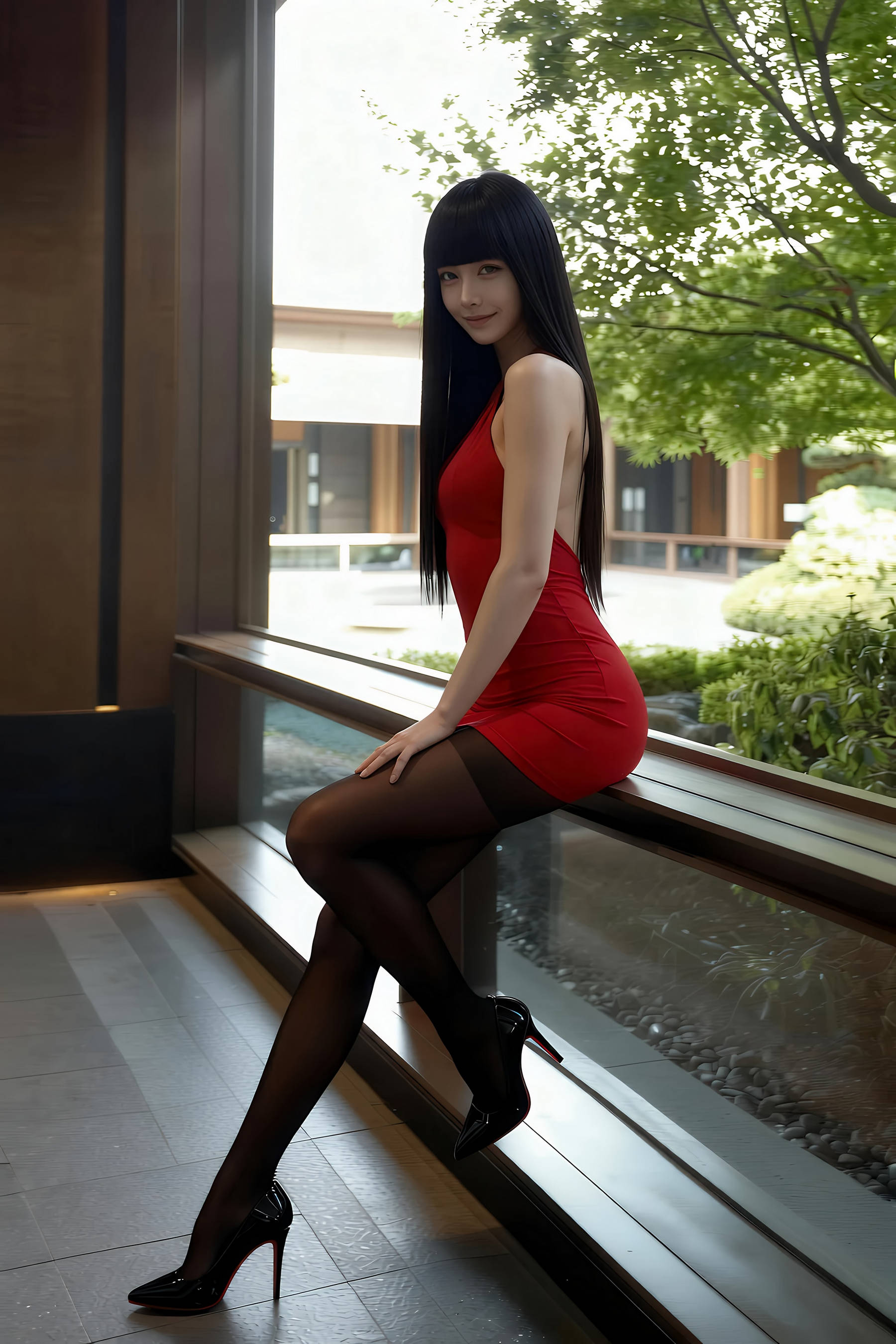 [AiGirl] 伍格格 黑丝红裙 [77P]